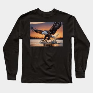 Bald Eagle Hunting For Fish Long Sleeve T-Shirt